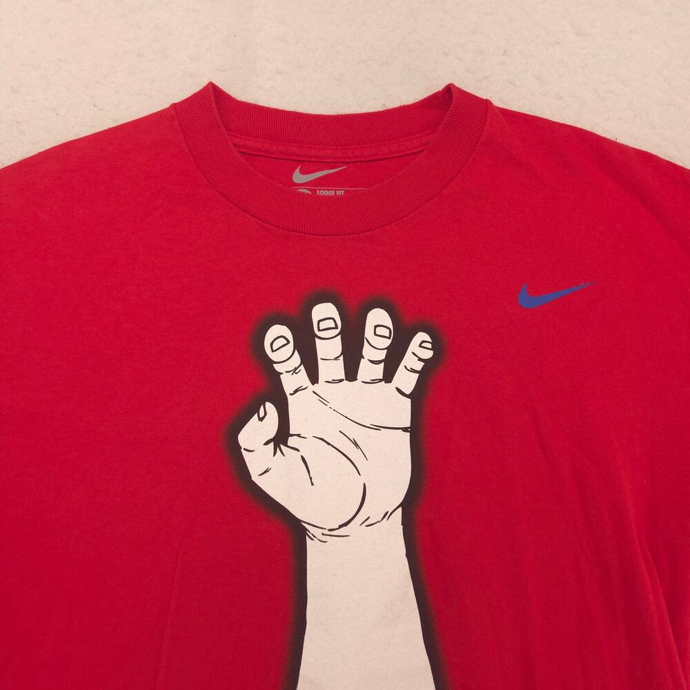 Nike Texas Rangers Casual Graphic Cew Neck Baseball T Shirt Mens Size M Red
